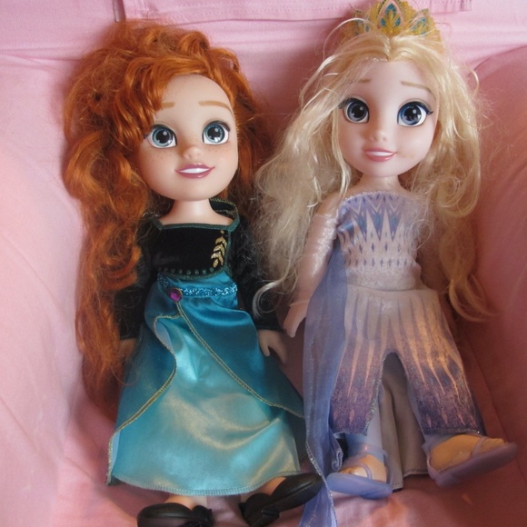 14" Anna & Elsa Frozen Princess Dolls Toys For Kids GUC - Picture 2 of 2